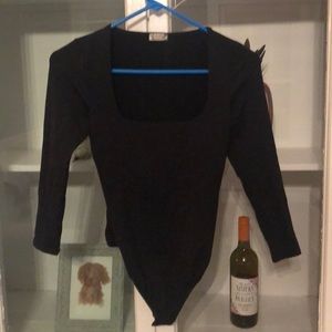 Free People square neck body suit.